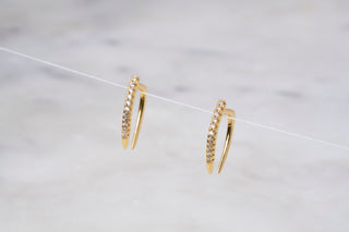 Mimi Half Pave Hoops