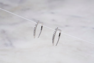 Mimi Half Pave Hoops
